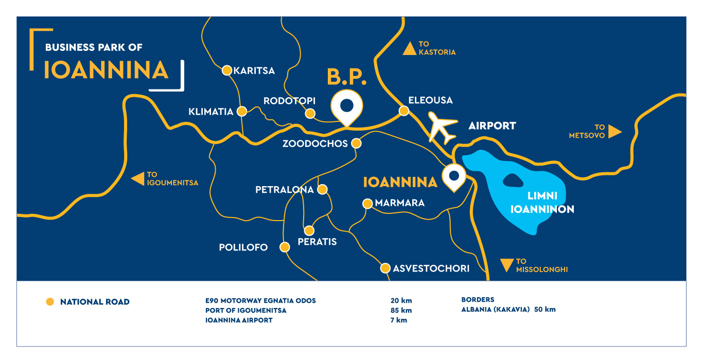 ETVA | Business Park of Ioannina - Map