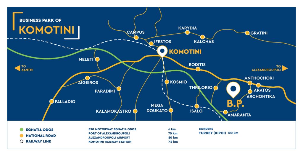 ETVA | Business Park of Komotini - Map