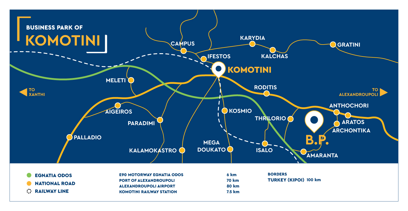 ETVA | Business Park of Komotini - Map