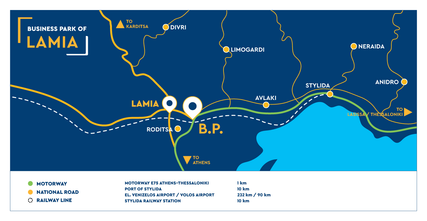 ETVA | Business Park of Lamia - Map