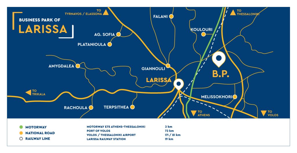 ETVA | Business Park of Larissa - Map