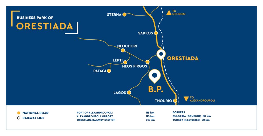ETVA | Business Park of Orestiada - Map