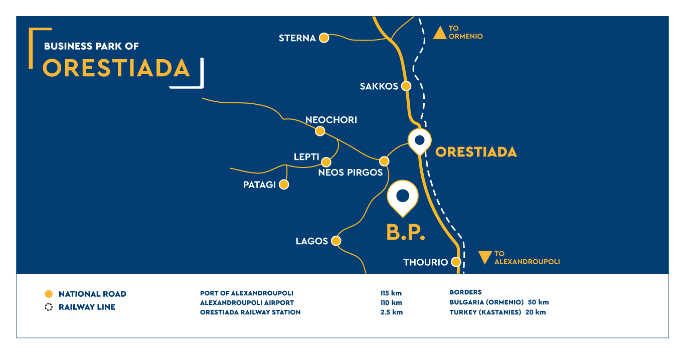ETVA | Business Park of Orestiada - Map