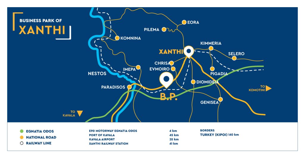 ETVA | Business Park of Xanthi - Map