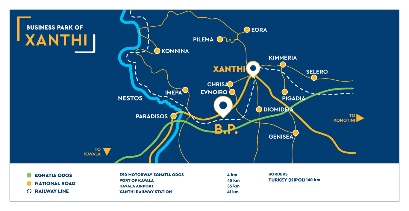 ETVA | Business Park of Xanthi - Map