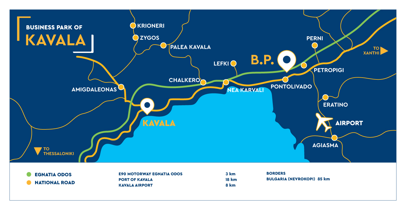 ETVA | Business Park of Kavala - Map