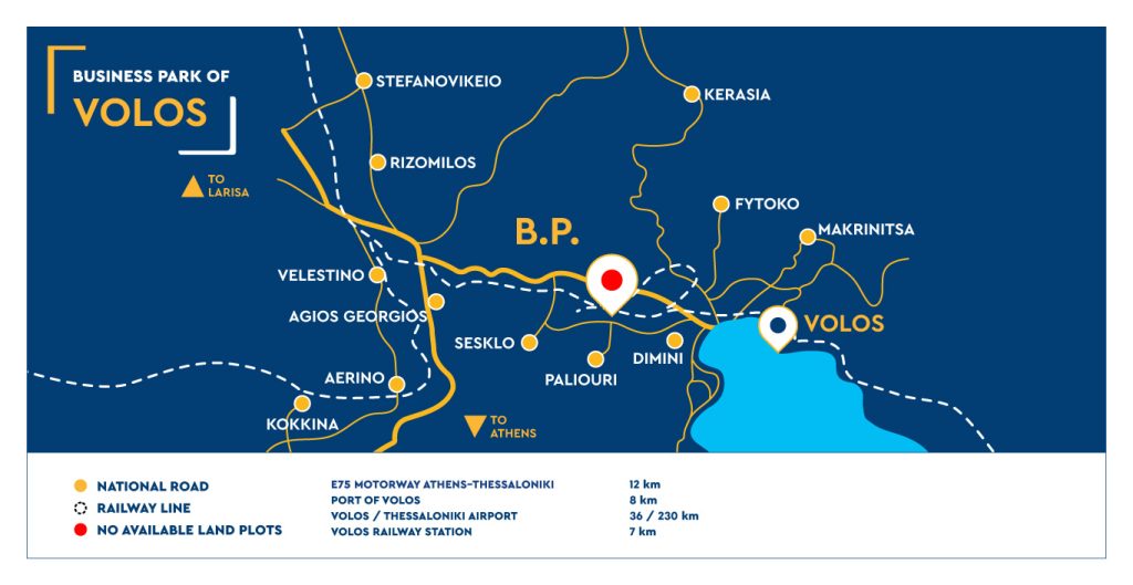 ETVA | Business Park of Volos - Map