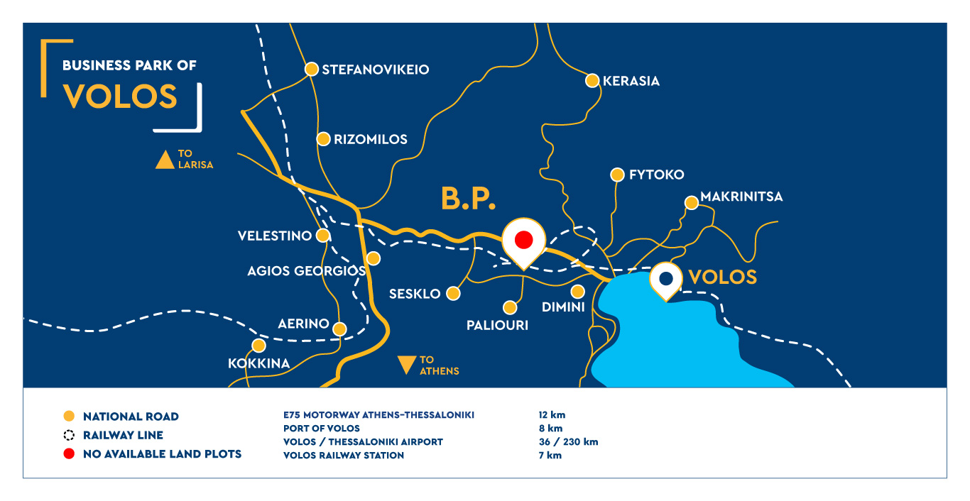 ETVA | Business Park of Volos - Map