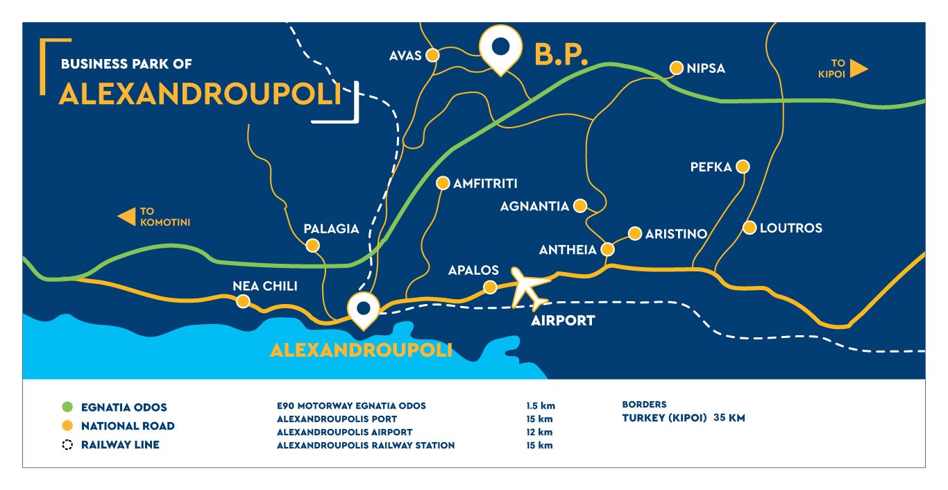 ETVA | Business Park of Alexandroupoli - Map