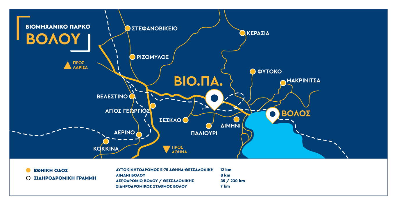 ΕΤΒΑ | ΒΙΟΜΗΧΑΝΙΚΟ ΠΑΡΚΟ ΒΟΛΟΥ - Χάρτης