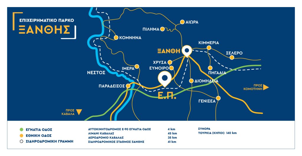 ΕΤΒΑ | Επιχειρηματικό Πάρκο Ξάνθης - Χάρτης