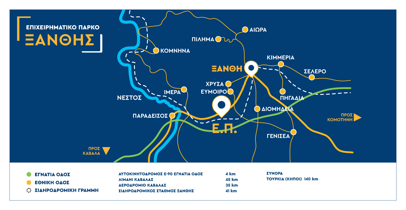 ΕΤΒΑ | Επιχειρηματικό Πάρκο Ξάνθης - Χάρτης