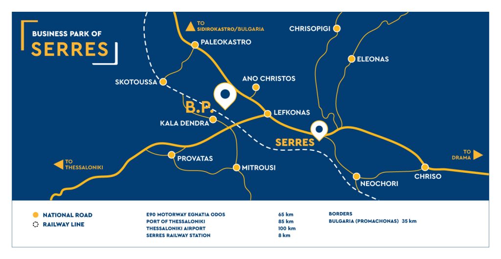 ETVA | Business Park of Serres - Map