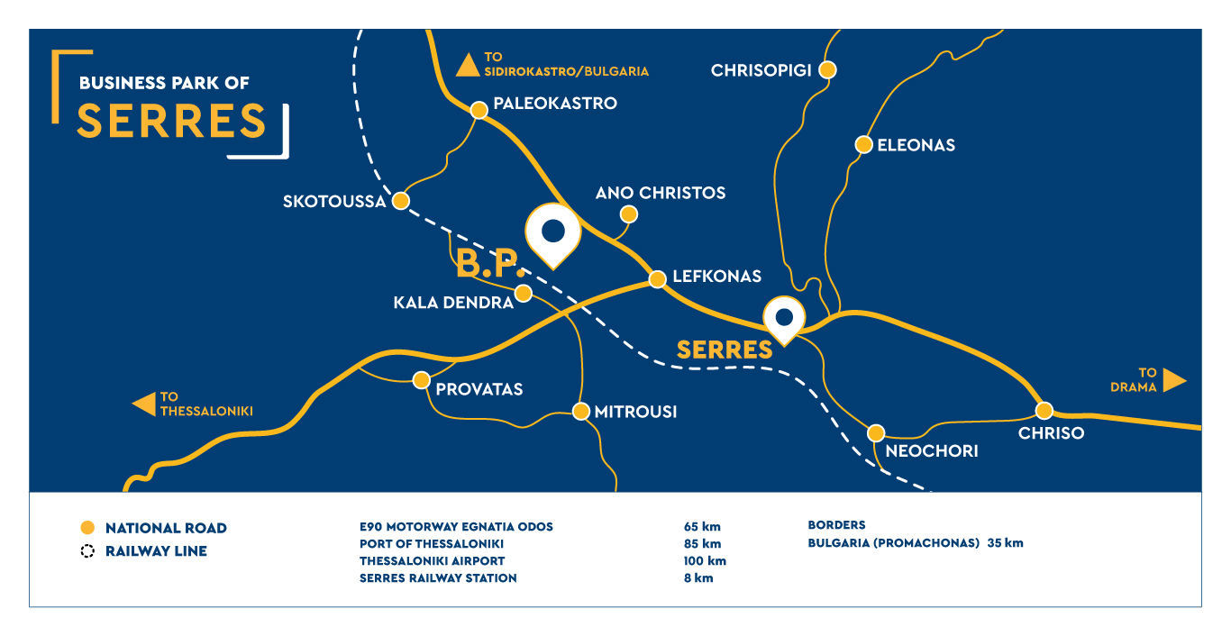 ETVA | Business Park of Serres - Map