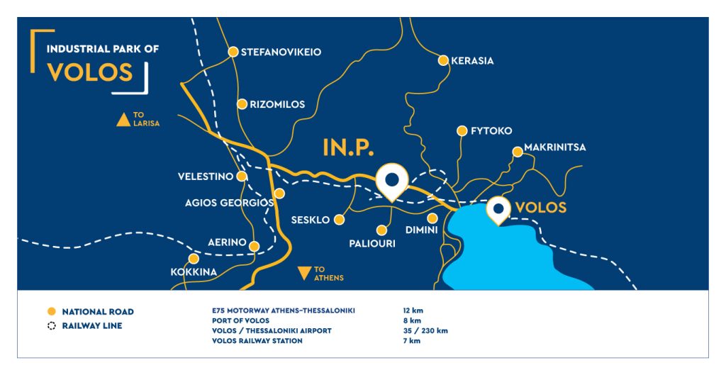 ETVA | Industrial Park of Volos - Map