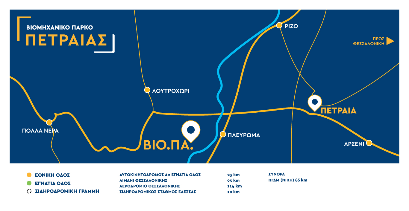 ETBA | Βιομηχανικό Πάρκο Πετραίας - Χάρτης